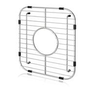 Orgneas Sink Protectors for Kitchen Sink, Single Bowl Sink Bottom Grid 12.5"x10.5"x1.25", 304 Premium Stainless Steel Grid Insert Sink Grate Drying Rack Centered Drain, 1 Pack