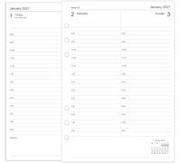 Orgnizme 2027 Diary Refill A5 Size, Day on One Page, Compatible with Filofax A5 Organiser, 148 x 210mm