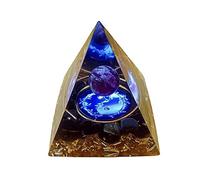 Orgone Pyramid Crystal,Handmade Orgonite Pyramid 60mm Crystal Sphere with Natural Cristal Stone Orgone Energy Healing,Yoga Energy Crystals