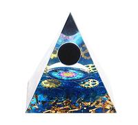 Orgone Pyramid Crystal,Handmade Orgonite Pyramid 60mm Crystal Sphere with Natural Cristal Stone Orgone Energy Healing,Yoga Energy Crystals