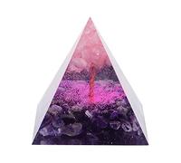 Orgone Pyramid Crystal,Handmade Orgonite Pyramid 60mm Crystal Sphere with Natural Cristal Stone Orgone Energy Healing,Yoga Energy Crystals