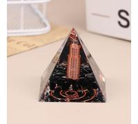 Orgone Pyramid, Small Healing Crystal Pyramid Porstive Energy Generator, Orgonite Pyramid for Resist Stress, Bring Good Luck and Wealth