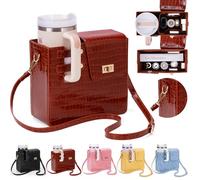 Orgonite Portable Shoulder Bag for Stanley Sports Shoulder Bags, Stanley Cup Bag Water Bottles Carry Bag for Stanley Cup Accessories, B03 Brown