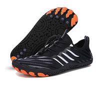 Orgonite Water Shoes Mens Womens Beach Shoes Aqua Socks Barefoot Shoes Quick Dry Swim Shoes Lightweight Breathable Sports Outdoor Shoes for Surfing Diving Hiking Boating Fishing Pool Beach, A-black, 8
