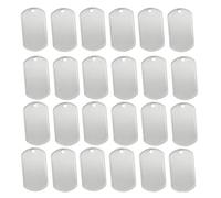 Orgrimmar 100 PCS Dog Tags Shiny Stainless Steel Military spec Rolled Edge Backing Dog Tags for Dogs Engraved- Blank