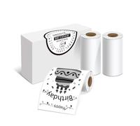 ORGSTA Label Stickers Self Adhesive Sticky Thermal Printer Paper 57mm x3M, 3 Rolls for S002 Portable Printer