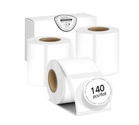 ORGSTA Label Stickers Self Adhesive Sticky Thermal Printer Paper Round White Φ50mm, 140/roll, 3 Rolls for T003 Portable Printer