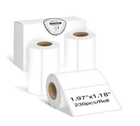 ORGSTA Label Stickers Self Adhesive Sticky Thermal Printer Paper White 50 ×30mm, 230/roll, 3 Rolls for T003 Portable Printer