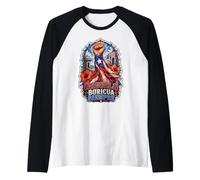 Orgullo Boricua Siempre Puerto Rico Raglan Baseball Tee