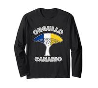 Orgullo Canario Drago Canary Islands Flag Islander Pride Long Sleeve T-Shirt
