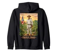 Orgullo Jíbaro Puerto Rico Flag Coqui Heritage Zip Hoodie
