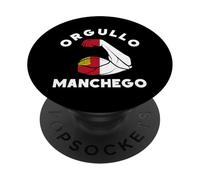 Orgullo Manchego Bandera De Castilla-La Mancha Flag Pride PopSockets Adhesive PopGrip