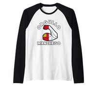 Orgullo Manchego Bandera De Castilla-La Mancha Flag Pride Raglan Baseball Tee