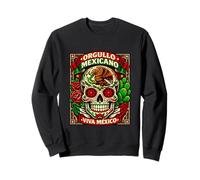 Orgullo Mexicano Viva Mexico Sugar Skull Eagle Calavera Sweatshirt
