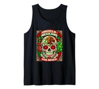 Orgullo Mexicano Viva Mexico Sugar Skull Eagle Calavera Tank Top