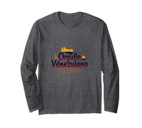 Orgullo Venezulano Patriotic Symbol for Proud Citizens Long Sleeve T-Shirt, Adult Unisex, Dark Heather Grey, M