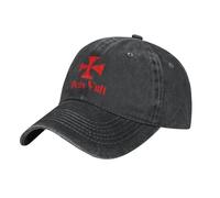 ORHFHVW Baseball Cap Deus Vult Knights Templar Cross Golf Dad Hat Adjustable Unconstructed for Men Women Birthday Gift