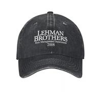ORHFHVW Baseball Cap Lehman Brothers Risk Management 2008 Washed Bank Bankruptcy Casual Hip Hop Hats Summer Unisex Men sbirthday Gift