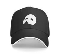 ORHFHVW Baseball Cap Phantom of The Opera (White/Black Outline) Rugby Fishing Cap Custom Hat Mens Women's Halloween