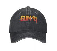 ORHFHVW Baseball Cap Sum 41 Band Baseball Cap Casual Distressed Denim SUM41 Punk Snapback Cap for Men Women Outdoor Activities Caps Hatsports Gifts