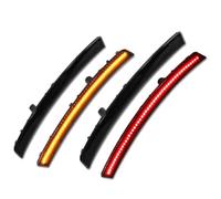 ORHLFXVCF Rear Bumper Reflector For Chevrolet For Corvette C7 2014-2019 | Smoked Lens Front Amber Rear Red Car Side Marker Turn Signal Lights Mudguard Flare Lamps 22771196 22771197