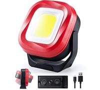 ORHOMELIFE COB LED Work Light, 42 LEDs 1000 Lumens Rechargeable Work Lights Portable Magnetic Flashlight Inspection Light for Car Repair, Camping, Emergency & Job Site Lighting-2400mAh