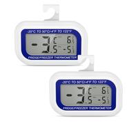 ORIA 2 Pack Digital Fridge Freezer Thermometer with Max/Min Display | Current and Max/Min Readings on One Screen, -20 °C to 50 °C, °C/°F Switch, Magnet, Stand and Hanging Hook