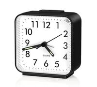 ORIA Analog Alarm Clock, Battery Operated Analog Travel Clock, Small Bedside Clock with Night Light, Snooze, Gradual Rise Alarm, for Bedroom, Office, Travel