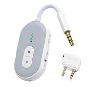 ORIA Bluetooth 5.3 Airplane Adapter, 3.5mm Bluetooth Transmitter Receiver with aptX-Low Latency, Dual Connection, Wireless Headphone Adapter for HiFi, TV, Speakers, Plane