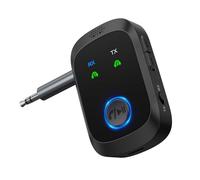 ORIA Bluetooth 5.4 Transmitter Receiver, Portable Aux Bluetooth Adapter with Dual Connection, Hands-Free Calling, Low Latency, 3.5mm Wireless Audio Transmitter for Car, TV, PC, Home, Speakers