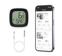 ORIA Bluetooth Fridge Freezer Thermometer with Probe and App Alerts | 164ft Range, -40°C to 65°C, Accurate to 0.5°C, 100-Day Data Logging and Export, for Refrigerator, Wine Cellar