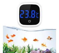 ORIA Digital Aquarium Thermometer with LED Touch Display, High Precision ±0.5°C, Energy-Saving & Stick-on Thermometer for Aquarium Fish Reptile Tank (Celsius Only)