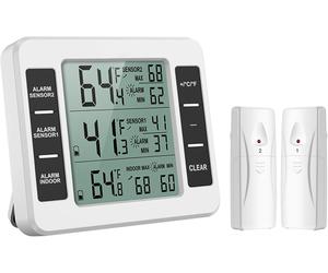 ORIA Digital Fridge Thermometer, Refrigerator/Freezer Thermometer with 2 Wirele