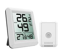 ORIA Digital Thermometer Hygrometer, Indoor/Outdoor Humidity Meter, Temperature Monitor with Wireless Sensor, 328ft/100m Range, °C/°F Selectable, 60s Auto Refresh for home, office, greenhouse etc.