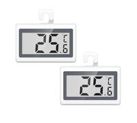 ORIA Fridge Thermometer, 2 Pack Digital Refrigerator Freezer Thermometer with Easy-to-read LCD Display, ℃/℉ Switch, Frost Alarm, Hanging Hook, Temperature Monitoring for Fridge/Freezer Storage
