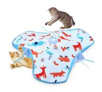 ORIA Interactive Cat Toys for Indoor Cats - Hide & Seek Kitten Toy with 3 Speed Levels, 360° Rotation, Realistic Sound Effects (Mouse Squeak & Bird Chirp), Moving Feather for Exercise and Fun