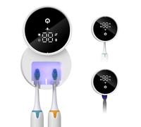 ORIA Toothbrush Sanitizer, Portable Toothbrush Cleaner Holder for Electric & Manual Toothbrushes with Timed Sterilization, Drying, LED Screen, Rechargeable for Travel, Home, Business Trip