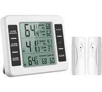 ORIA Wireless Fridge Freezer Thermometer With 2 Sensors & Alarm