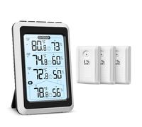 ORIA Wireless Indoor Outdoor Thermometer with 3 Remote Sensors | 100m Range, Temperature and Humidity Display, 24-Hour Max/Min Records, Comfort Indicator, USB or Battery Power