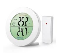 ORIA Wireless Indoor Outdoor Thermometer with Remote Sensor, 100m Range | Indoor 0°C to 50°C, Outdoor -30°C to 50°C, Accurate to 1°C, Max/Min Memory, Trend Indicator, Wall Mount and Stand