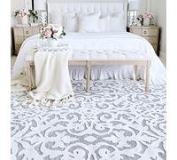 My Texas House by Orian Indoor/Outdoor Lady Bird Area Rug, 5'2" x 7'6", Natural/Grey