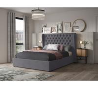 Orianna Upholstered Ottoman Bed Frame King Pewter