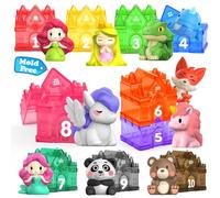 Oriate Fairy Tale Montessori Sensory Learning Toy Toddler, Princess Castle Finger Puppets Counting Sorting Stacking Toys, Fine Motor Skills Kids Birthday Gifts 12M+