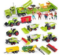 Oriate Kids Farm Toys Realistic Tractor Toy Cars Playset,Combine Harvester