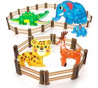 Oriate Magnetic Jungle Animals with 18PCS Magnetic Fences