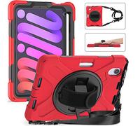 ORIbox Corsair Case for iPad mini 6, Heavy Duty Rugged Protective, 3 in 1 Shockproof Bumper with 360° Kickstand/Hand Strap