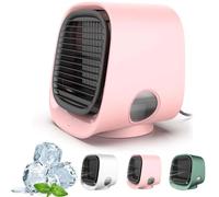 Oribreeze Air Conditioning 2024 New Oribreeze Air Cooler, Ori Breeze Air Cooler, Portable Air Conditioning Fan, Portable Air Cooler Ice Water Fan (Pink)