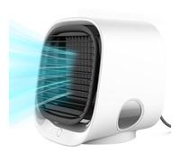 Oribreeze Air Conditioning, Oribreeze Air Cooler, Portable Air Conditioner, Evaporative Air Cooler with 3 Wind Speeds & LED Night Light, Humidifier Air Cooling Fan for Home, Office, Bedroom (White)