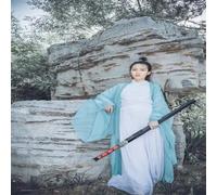 ORICALCHASM Ancient Tradition Hanfu Men Fantasia Male Cosplay Ancient Scholars&Swordsman Costume Vintage White Hanfu Sets For Men(Women Set,L)