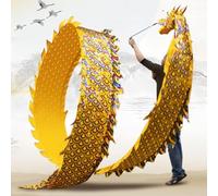 ORICALCHASM Colourful Dragon Dance Flag With Floral Ribbon Flutter, Outdoor Fitness Workout Performance(10 m (33 ft))